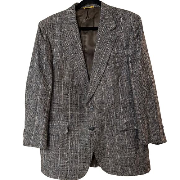 1990s Kuppenheimer Mens Sport Coat Size 44" Gray Pink Blue Single Breasted READ - Picture 1 of 11